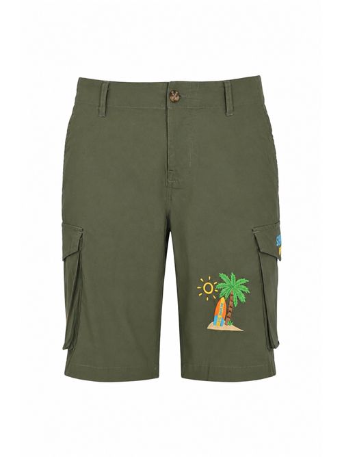 Bermuda Freeport in cotone con ricamo palma Mc2 Saint Barth | FREE00308470L